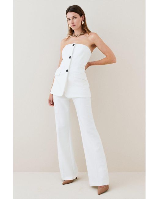Karen millen white jumpsuit discount