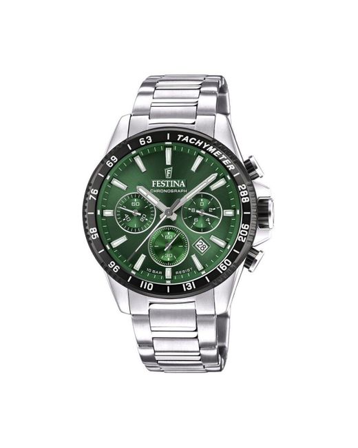 Festina Green Stainless Steel Classic Analogue Quartz Watch - F20560/4 for men