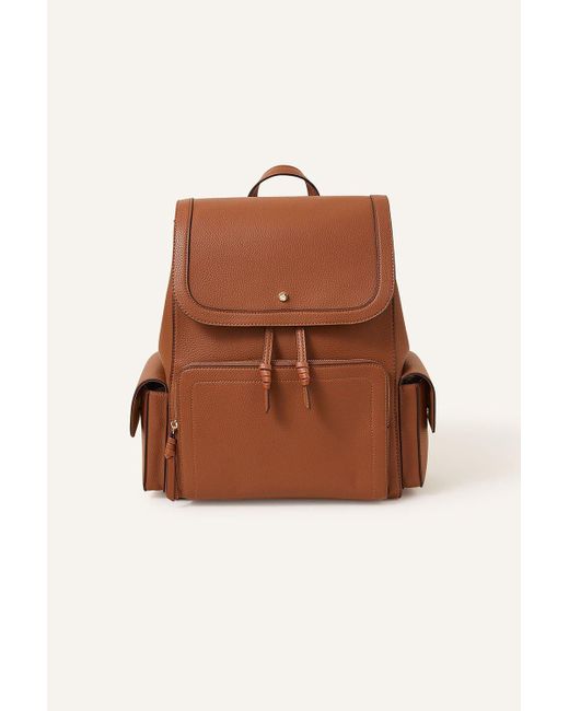 Accessorize Brown Multi Pocket Laptop Backpack