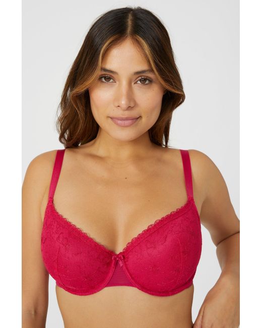 Gorgeous Pink Dd+ 2 Pack Sketchy Floral Padded Tshirt Bra