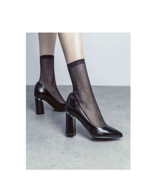 Moda In Pelle Black 'kendil' Patent Court Shoes