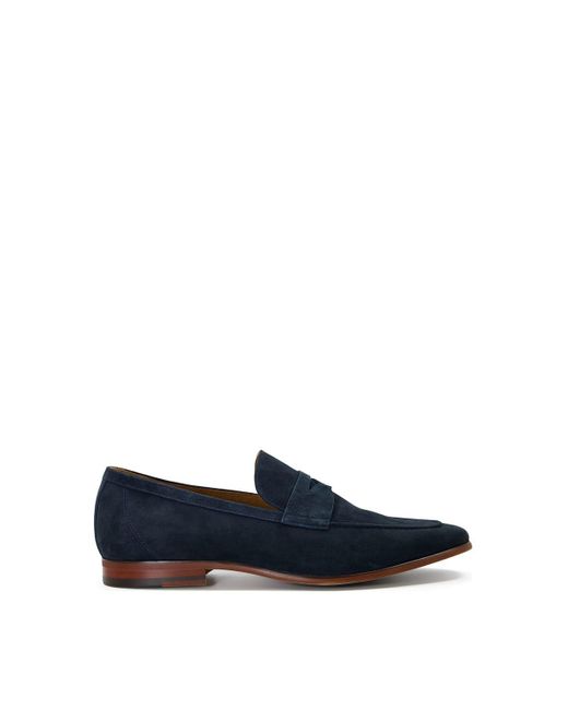 Dune Blue 'silas' Suede Loafers for men