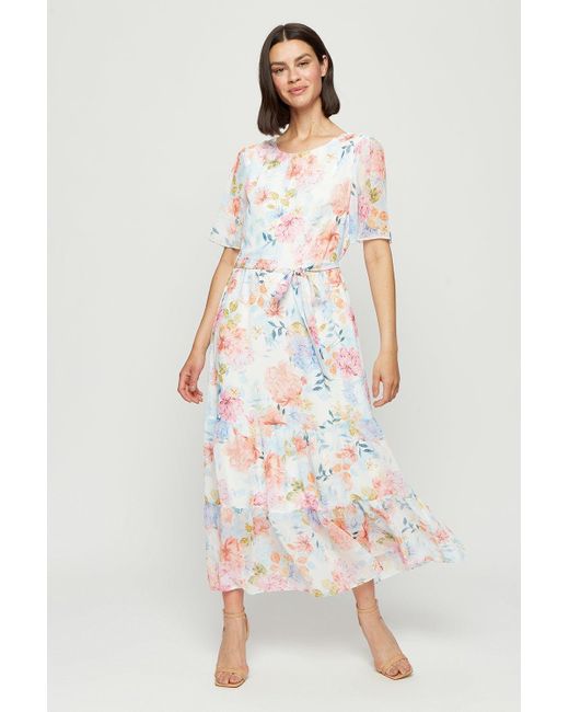 Dorothy Perkins White Ivory Floral Maxi Dress