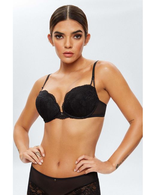 Ann Summers Black Sexy Lace Planet Moulded Boost Bra