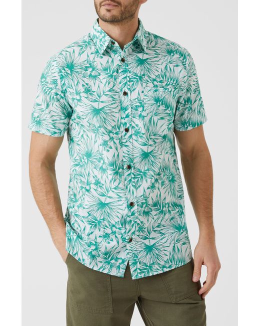 Mantaray Green Bold Floral Print Shirt for men