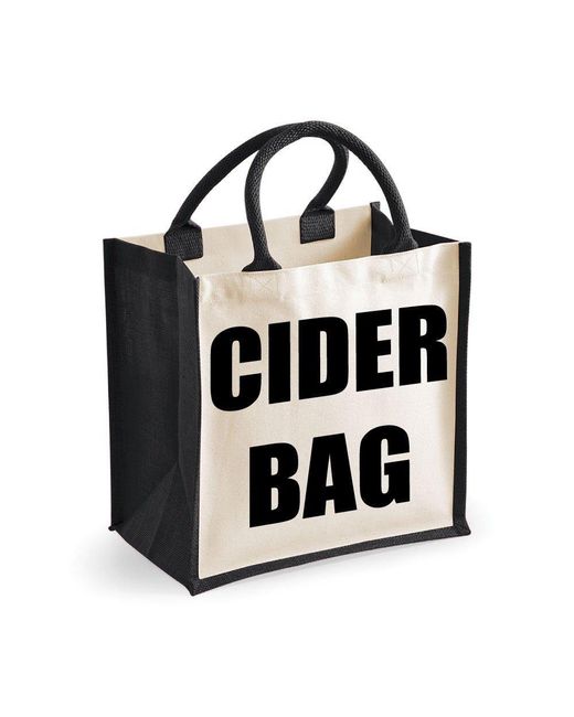 60 SECOND MAKEOVER Medium Jute Bag Cider Bag Black Bag New Mum