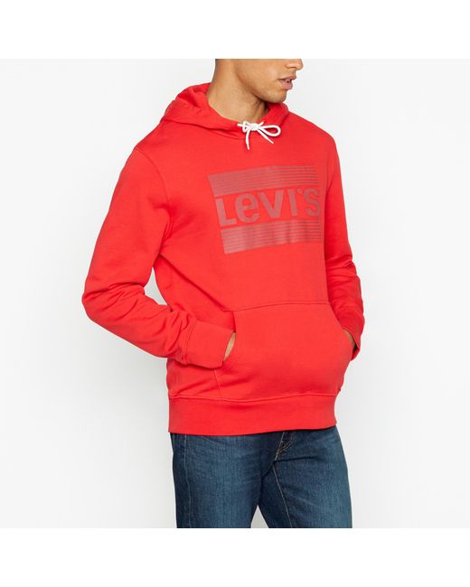 Levi's Red Logo Pattern Hoodie for men