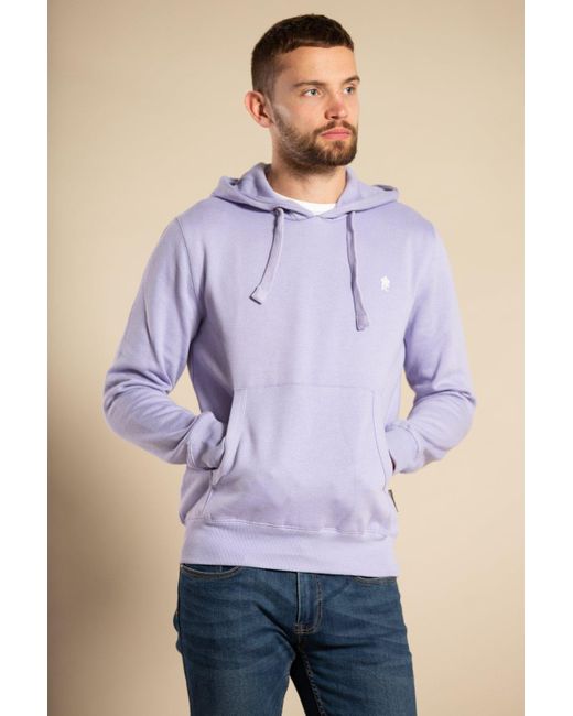 French Connection Purple Cotton Blend Hoody for men