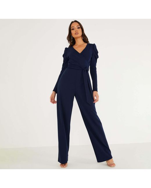 quiz navy blue jumpsuit