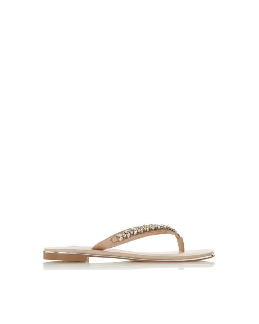 Dune Pink 'newbey' Leather Sandals