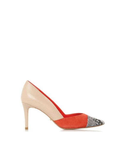 Dune Pink 'aveeva' Leather Court Shoes