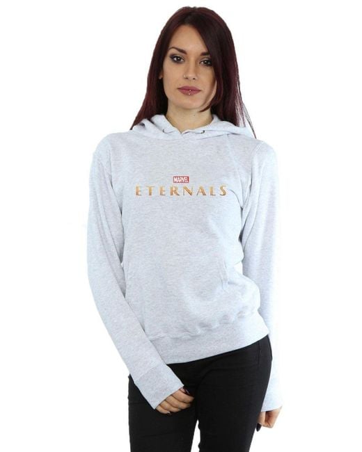 Marvel Eternals Movie Logo Hoodie in White Lyst UK