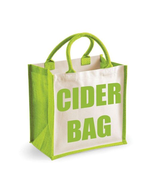60 SECOND MAKEOVER Medium Jute Bag Cider Bag Green Bag New Mum