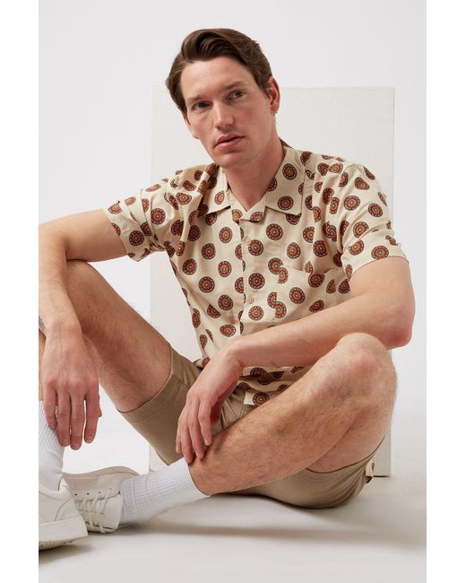 Burton Multicolor Cream Geo Print Shirt for men