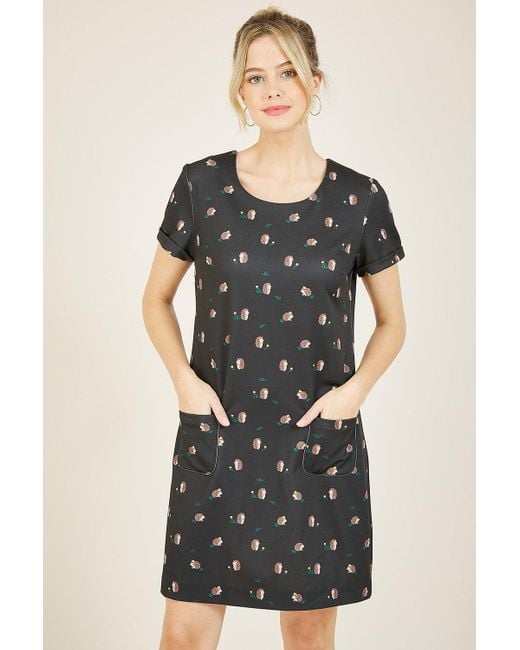 Yumi' Natural Black Hedgehog 'betty' Tunic Dress