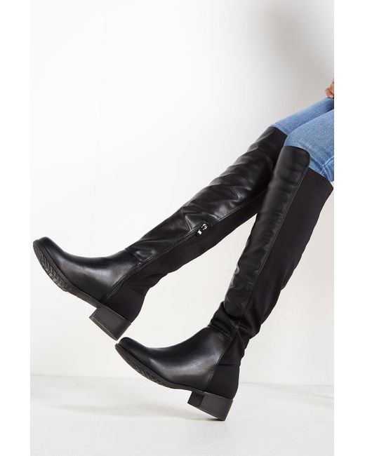 Wallis Blue Haley Over The Knee Boot