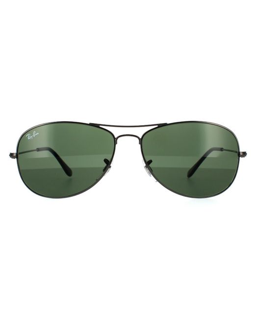 Ray-Ban Aviator Gunmetal Green Sunglasses for men