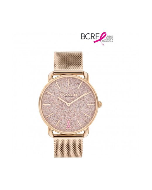 COACH Pink Elliot Stainless Steel Fashion Digital Quartz Watch - 14504212