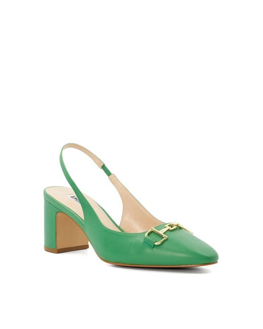 Dune Green 'detailed' Leather Strappy Heels