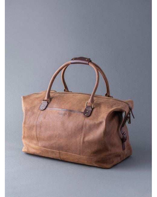 Lakeland Leather Brown 'hawksdale' Leather Holdall for men