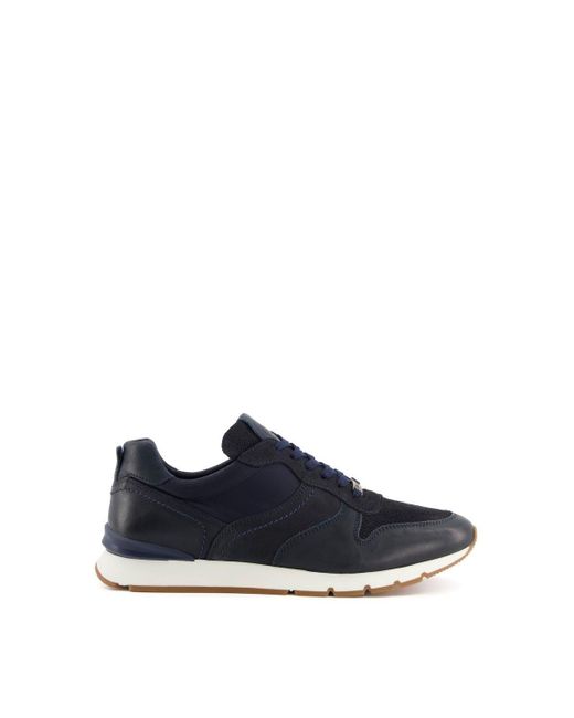 Dune Blue 'toils' Leather Trainers for men
