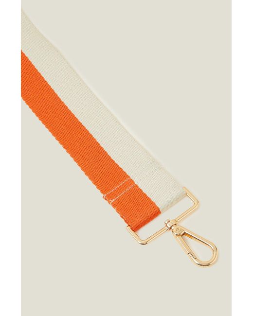 Accessorize Orange Stripe Bag Strap