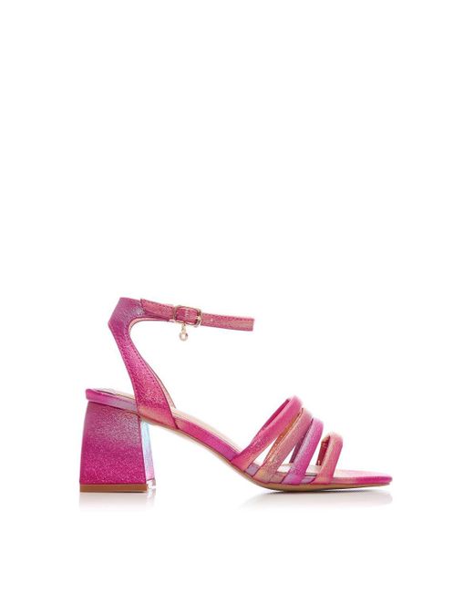 Moda In Pelle Pink 'louiisa' Metallic Heeled Sandals