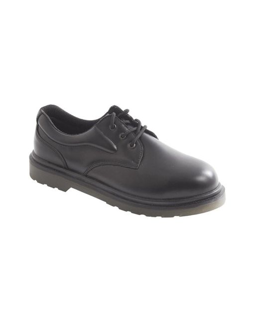 Portwest Black Steelite Leather Air Cushioned Safety Shoes for men