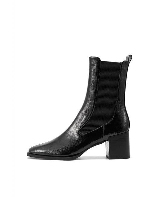 Novo Black 'dna' Patent Heeled Ankle Boots