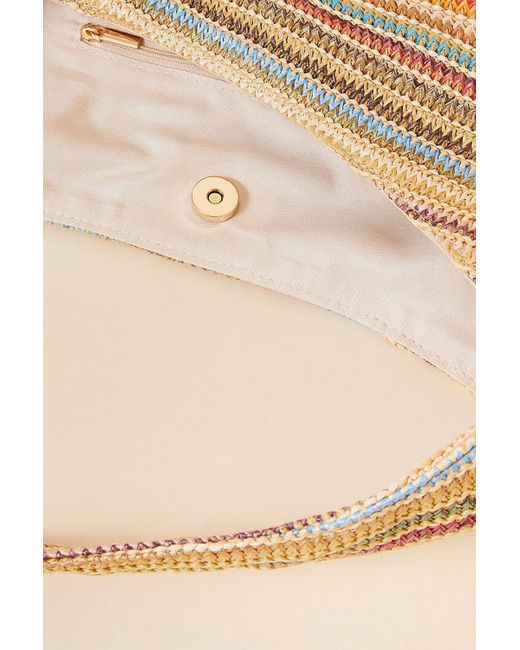 Accessorize Natural Stripe Raffia Slouch Bag