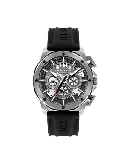 Kenneth Cole Black Stainless Steel Fashion Analogue Quartz Watch - Kcwgo2105101 for men