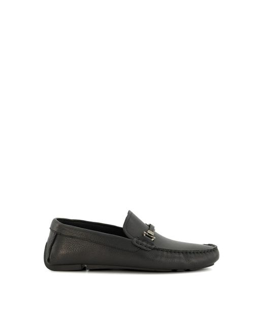 Dune Black 'beako' Leather Slip-on Shoes for men