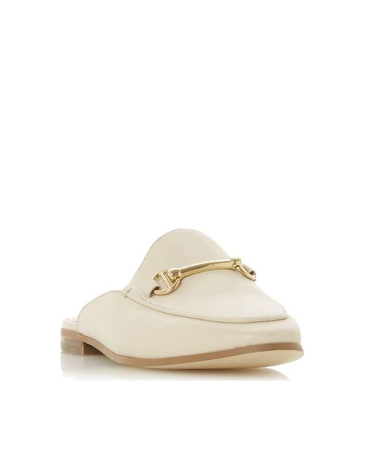Dune White 'geenee' Suede Loafers
