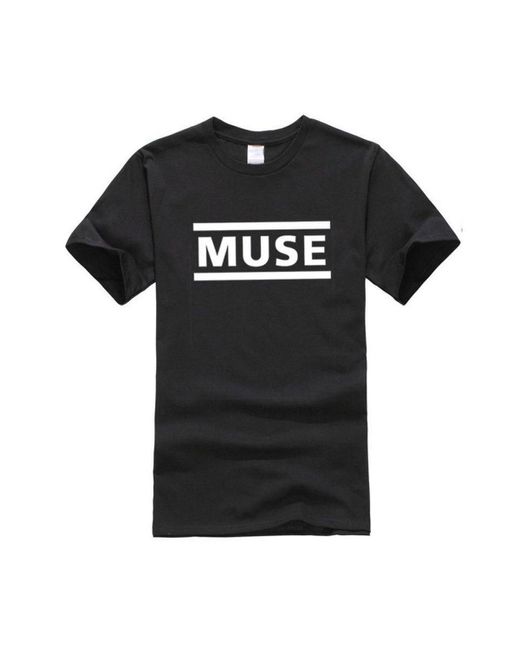 Muse Black Logo Cotton T-shirt for men