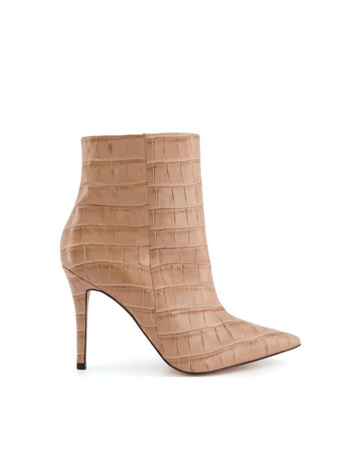 Dune Natural 'octane' Leather Ankle Boots