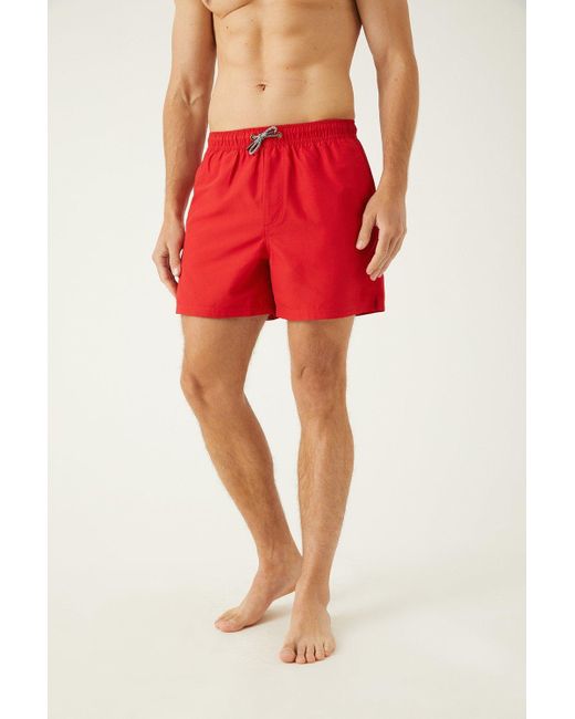 Mantaray Red Quick Dry Plain Swimshort for men