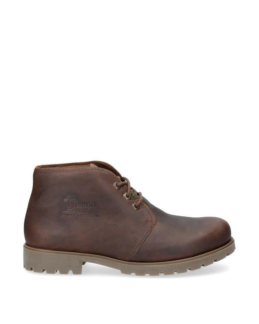 Panama Jack Brown Havana Joe C10 Waterproof Leather Lace Up Chukka Ankle Boots for men