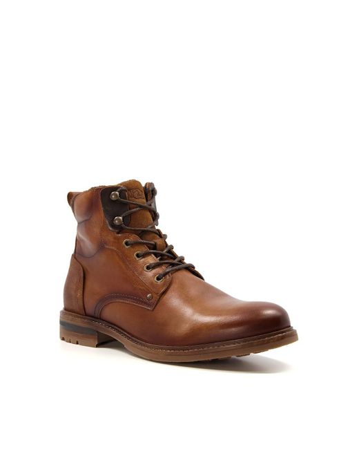 Dune Brown 'cordials' Leather Smart Boots for men