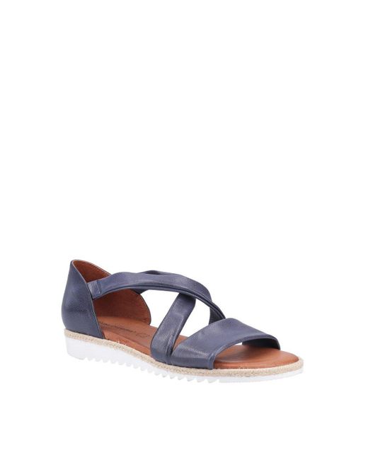 Hush Puppies Blue 'gemma' Smooth Leather Sandals