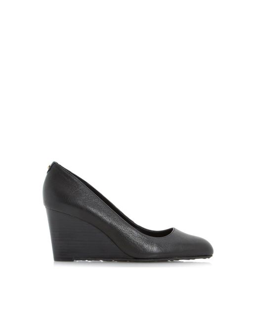 Dune Black 'anisa' Leather Court Shoes