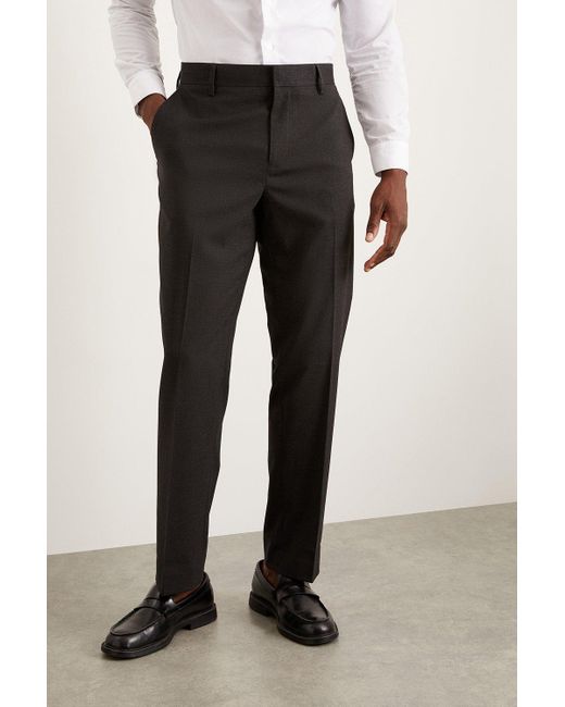 Burton Multicolor Tailored Fit Charcoal Essential Suit Trousers for men