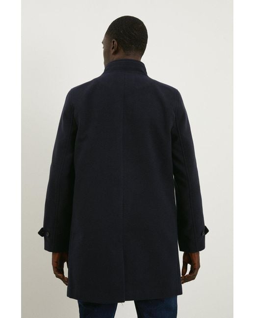 Burton menswear overcoat in cheap black