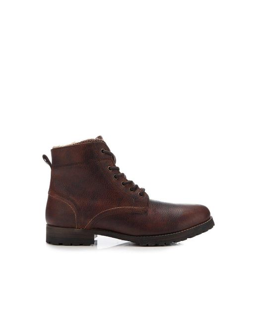 Mantaray Brown Leather Varna Boots for men