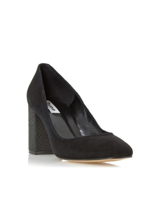 Dune Black 'abell' Suede Court Shoes