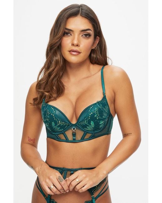 Ann Summers Blue After Glow Padded Plunge Bra