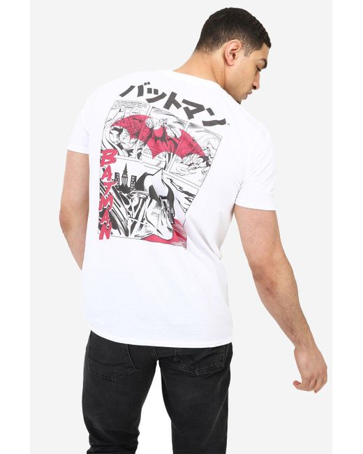 Dc Comics White Japan Panels Mens T-shirt for men