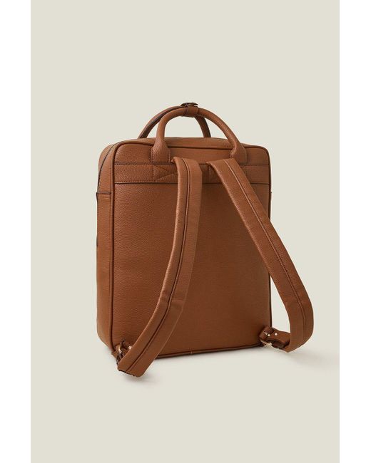 Accessorize Brown Pocket Handle Backpack
