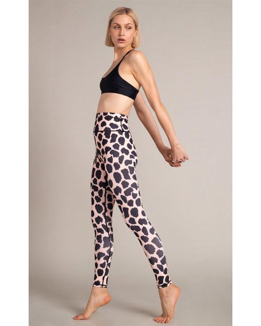 Dancing Leopard Natural Izumi Cloud Print High Waist Leggings Casual Stretchy Gym Yoga Pants