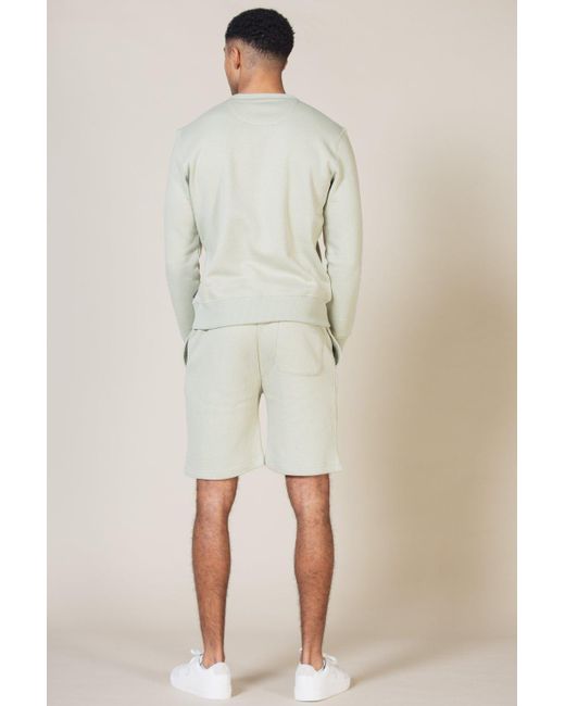 French Connection Natural Cotton Blend Sweatshirt And Short Set for men