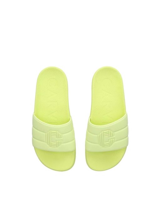 Carvela Kurt Geiger Yellow 'triple C Slide' Sandals